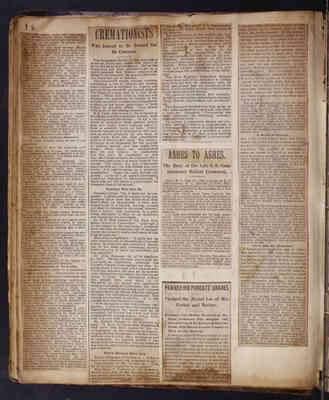 1882 Scrapbook of Newspaper Clippings Vo 1 027